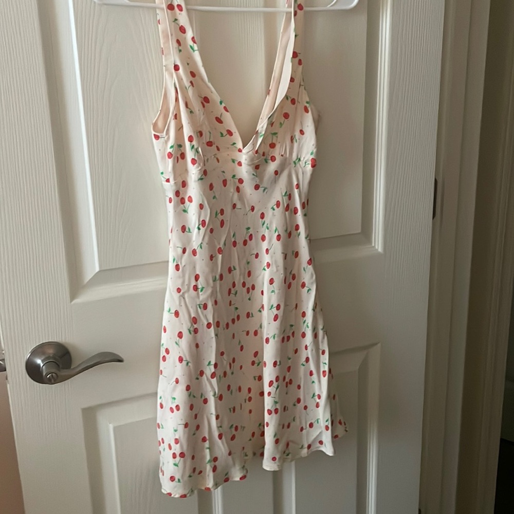 zara cherry mini dress